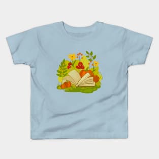 Books And Flowers Garden Kids T-Shirt